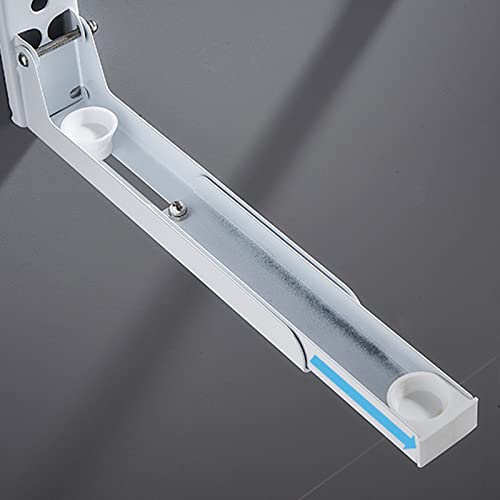 MEETOZ Universal-Wandhalterung für Mikrowelle, Weiß, Arme von 23,6 cm bis 39,1 cm, 2 Stück