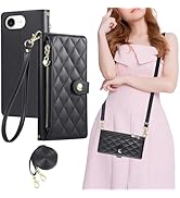 Gedurya iPhone 16e ケース 手帳型 ショルダー いphone16e ケース ショルダー ファスナー型 小銭入れ 斜めがけ 肩掛け iPhone16e スマホケース 財布型 カー...