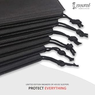Cockatoo Shoe Bag for Travel Bag for Men & Women, Shoe Cover for Storage at Home Gym Reusable Travelling Accessories, Organizer Pouch Footwear Bags for Travelling-Pack of 6(13 x 17.32 Inch)