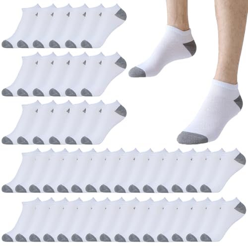 Image of 12-30 Pairs Low Cut Ankle Socks for Men Thin Breathable Casual No Show Athletic Socks Bulk