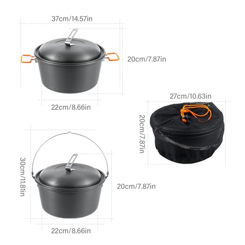 Pot à soupe de cuisine pour aventure et camping en alliage - 8