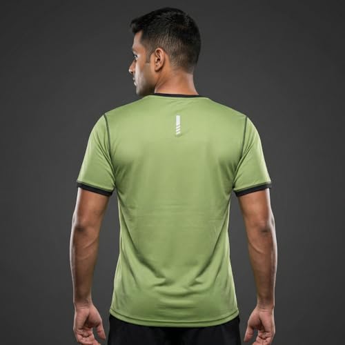 Image of Round Neck Moisture Absorbing Performance Half Sleeve Slim Fit T-Shirt for Men | Quick Dry Technology | Light Weight & Breathable Fabric | Ideal for Indoor & Outdoor Physical Activity