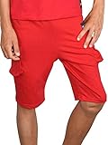 BEZLIT Jungen Shorts Kinder Kurze-Hose Cargo Capri Short Hosen Strech 30079 Rot 140/146
