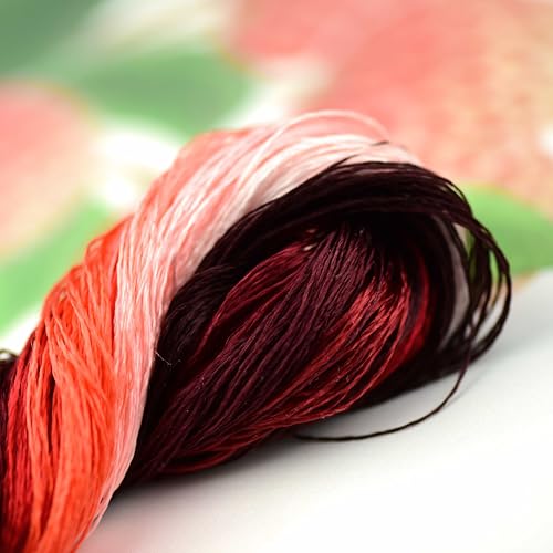 Image of Mulberry Silk Floss Embroidery Thread Floss-Cross Stitch Threads China Silk Woven Jewelry Threads DIY Sewing Kits (03)