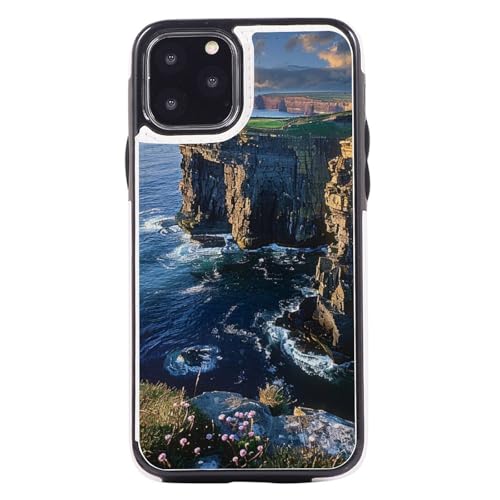 iPhone 11 Pro 5.8�C���`�p�E�H���b�g�P�[�X�AIreland Outdoors County Clare The Cliffs�v�����g�t���b�vPU���U�[���C�ϏՌ��g�ѓd�b�P�[�X�J�o�[ �J�[�h�z���_�[�t��