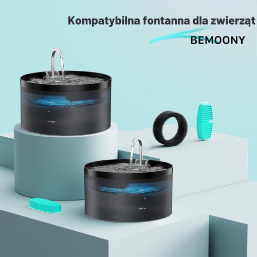 BEMOONY Filtr piankowy do fontanny dla kotów, 12 sztuk, wielokrotne filtrowanie, izoluje ciała obce, takie jak włosy, do H7, 12 szt