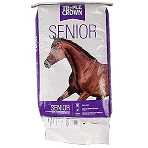 Triple Crown Senior Horse Feed, High Fat and High Fiber, 50 lbs