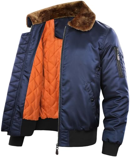 Image of PEGENO Men's Lightweight Bomber Jacket Windproof Jacket Waterproof Nylon Fabric
