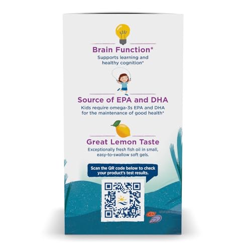 Nordic Naturals Complete Omega Junior | 283 Mg Omega 3 Fish Oil For Kids | EPA & DHA Supplement With Gla, Oa | Omega 3 6 9 Dietary Supplement | Lemon Flavour | 90 Softgel (Mini)