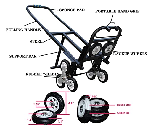 Carretilla plegable para escaleras de acero 420 lbs miniatura 2