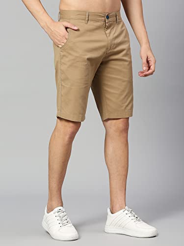 Image of Thomas Scott Men's | 100% Cotton | Solid | Above Knee | Button Closure | Chino | Casual Shorts for Men