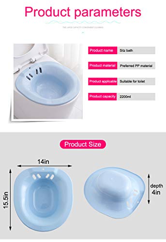 Sitz Bath Toilet Seat-Perineal Soaking Bath For Postpartum Care, Hemorrhoid -Soothes And Cleanse Vagina/Anal Inflammation.fits Elongated, Commode, Oval, Oblong Toilets (White) #TOP5