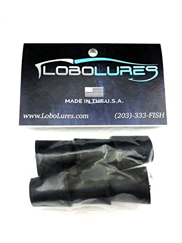 Lobo Lures Hook Rubber Lock Stops Pack of 6 Black Available in 5 Sizes (6)