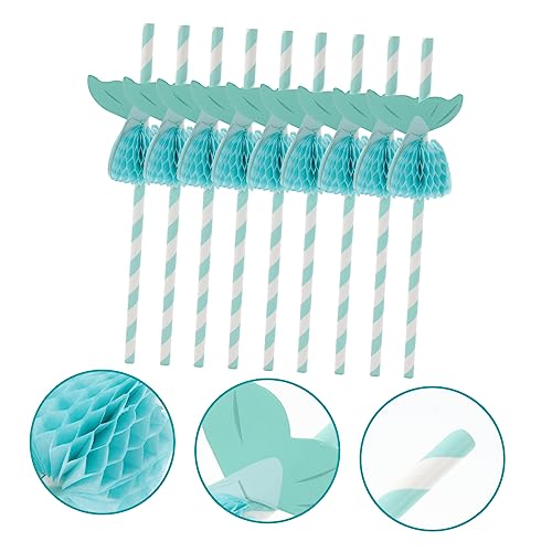 Wakauto 50 pcs pajillas de papel para fiesta hawaiana miniatura 7