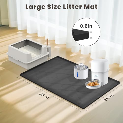 Tapis litière chat silicone antidérapant facile à nettoyer XL