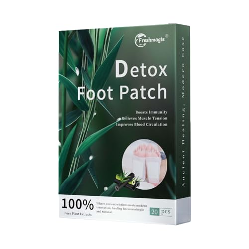 Freshmagis 20PCS Entgiftungspflaster Füße, Detox Pflaster, Detox Fußpflaster zur Entgiftung für besseren Schlaf, rein natürliche fusspflaster zum entgiften, Deep Cleansing Foot Pads, Detox Patches