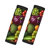 Empuñaduras cómodas para equipaje con estampado de frutas y verduras, 2 paquetes de accesorios de viaje para maletas