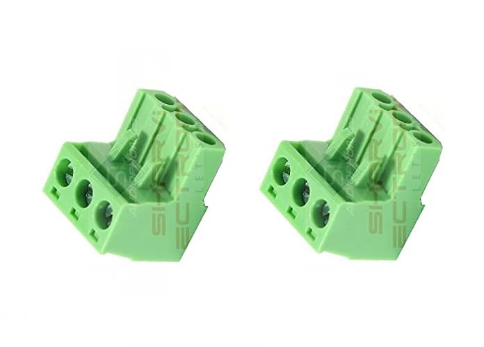 3 Pin Right Angle Screw Terminal Block Female Connector 5.08mm Pitch - Pack of 2-image-43