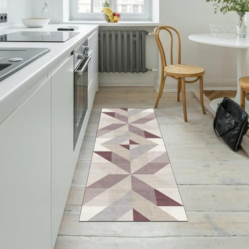 Alfombra de cocina geométrica para un suelo seguro y limpio 5