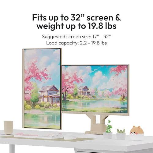 Image of Pixio Two PX249 Wave Beige 24 inch 240Hz Refresh Rate FHD 1080p Resolution IPS Panel 4ms GTG Response Time Gaming Monitor and PS1D Wave Beige Dual Monitor Arm