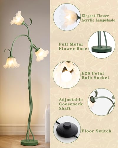 Vintage Flower Floor Lamp