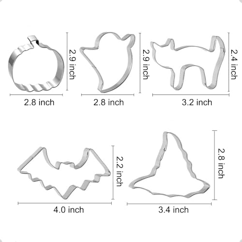 Yomifamily YF 5PCS HALLOWEEN COOKIE CUTTERS 5Pcs Halloween Cookie Cutter Shape Set Large thumb #2