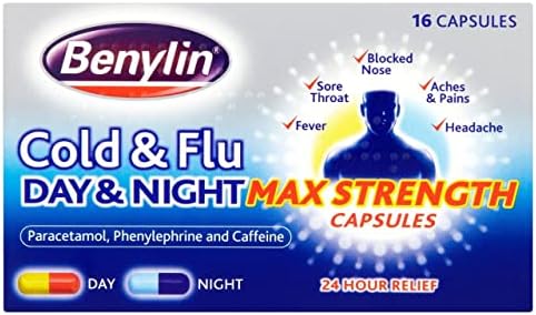 Benylin Cold & Flu Day & Night Capsules, 16 each