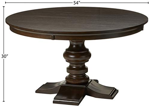 Best Quality Furniture Dining Round Table (Single) Wood, Cappuccino #TOP2