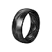 Groove Life Metallic Black Pearl Ring - Breathable Silicone Wedding Rings for Men, Lifetime Coverage, Unique Design, Comfort Fit Ring - Size 11