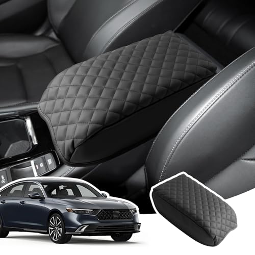LANGBEAN Center Console Armrest Cover for 2023-2025 2026 Honda Accord– 2024 2025 Honda Accord Middle Console Waterproof Soft Leather Cushion, Custom Fit, Anti-Scratch (Padded Edition)
