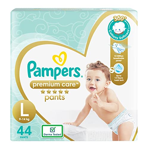 Image of Pampers Active Baby Diapers, New Born, Extra Small, (NB, XS) size, 72 Count, Taped style diaper & Premium Care Pants, Large size baby diapers (LG), 44 Count, Softest ever pants