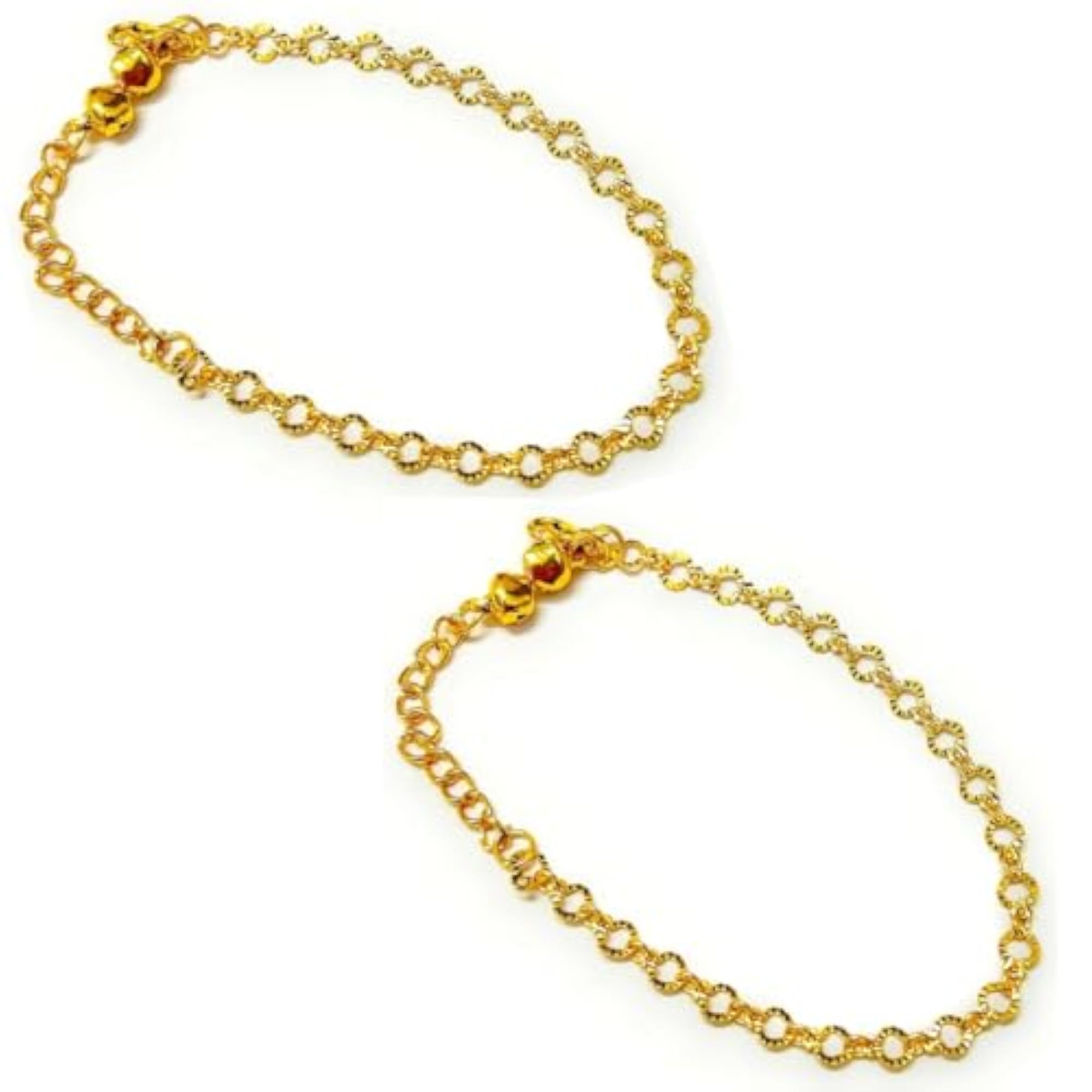 Gold Plated Adjustable Anklets Payal for Kids and Girls