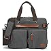 CoolBELL 17.3 Pouces Sacoche d'Ordinateur Portable Convertible Sac à Bandoulière Sac à Main Porte Document d'affaires Sac à Dos de Voyage pour Ordinateur Portable Hommes Business(Toile Gris2)