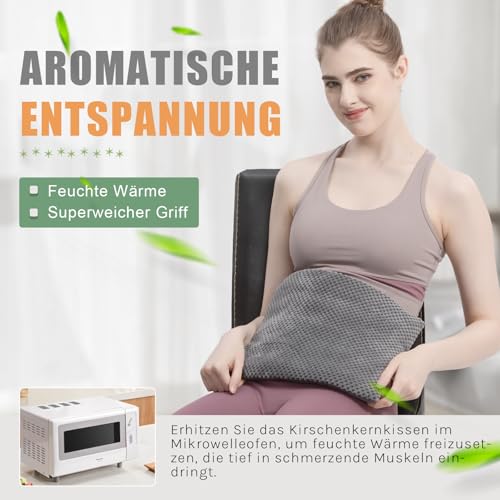 Coussin chauffant micro-ondes sans odeur pour soulager le dos gris - 2