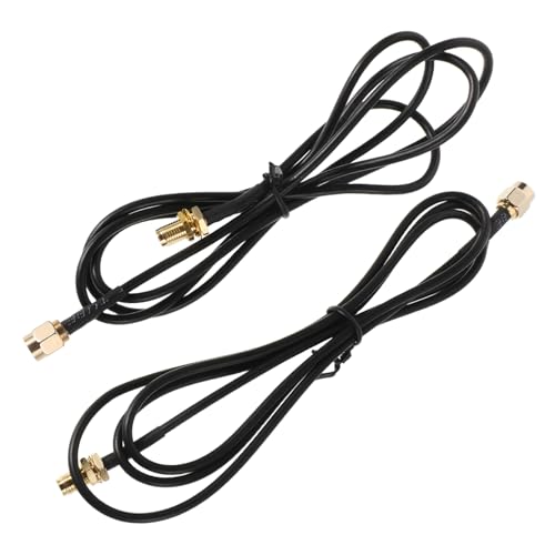 HOMOBABE 2 Piezas Alimentador De Radiofrecuencia Antena De Alambre Para Radio Cable De Extensión Pequeño Cable Coaxial Digital Cable Sma a Bnc Cable Conector Sma Antena De Red Caucho Black