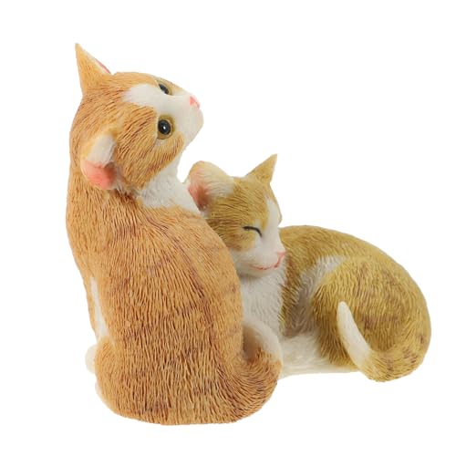 Statue de chat décorative figurine pour décor intérieur jardin féerique
