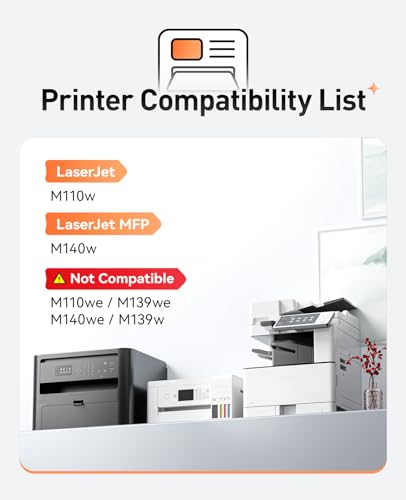 Image of 141A Toner Cartridge 2-Black Replacement for HP 141A W1410A 141X W1410X Toner Compatible for HP Laserjet Pro M110w MFP M140w Printer Ink M110we M140we M139we M139 Laser All-in-One with chip High Yield