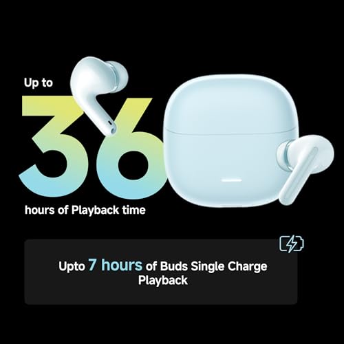 Image of Redmi Buds 5C Bluetooth TWS in Ear Earbuds, Up to 40Db Hybrid Noise Cancellation, Quad Mic, Custom Eq, 10Mins Charge for 2Hours Life, Up to 36Hrs Playback, Gaming TWS| Symphony Blue