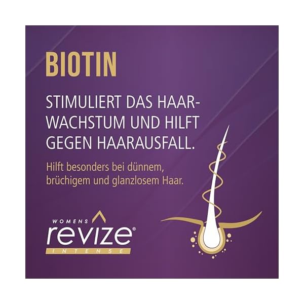 REVIZE Frauen Schaum: Stimuliert das Haarwachstum, für dichteres und volleres Haar, 3-Monatspackung mit Biotin, 3 X 60ml – Bild 6