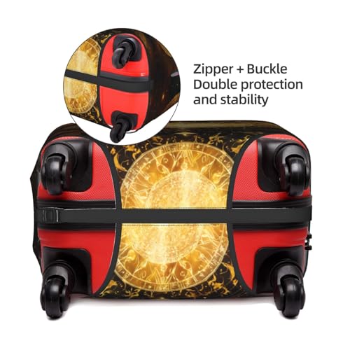 Gears Clock Bronze Century Luggage Cover Elastic Washable Stretch Suitcase Protector Anti Scratch Travel Cover4