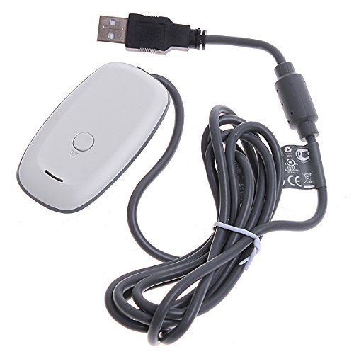 Adaptador receptor de jogos Vosarea USB sem fio para Xbox 360 portátil (branco)