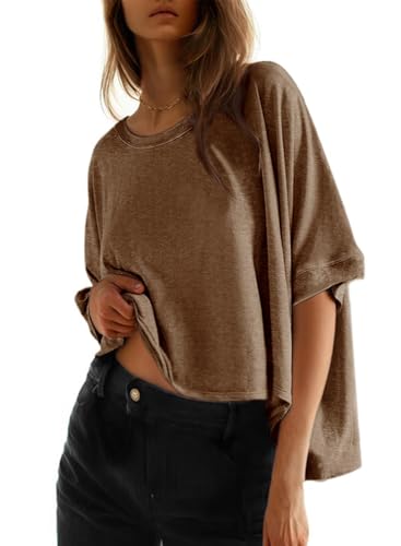 Dokotoo Summer Shirts for Women Plus Size Crop Womens Tops Trendy Cute Ladies Fashion 2026 Spring Workout Gmy Clothes Oversized Tshirts Casual Solid Blouses T-Shirts Beach Outfits Tees Clothing