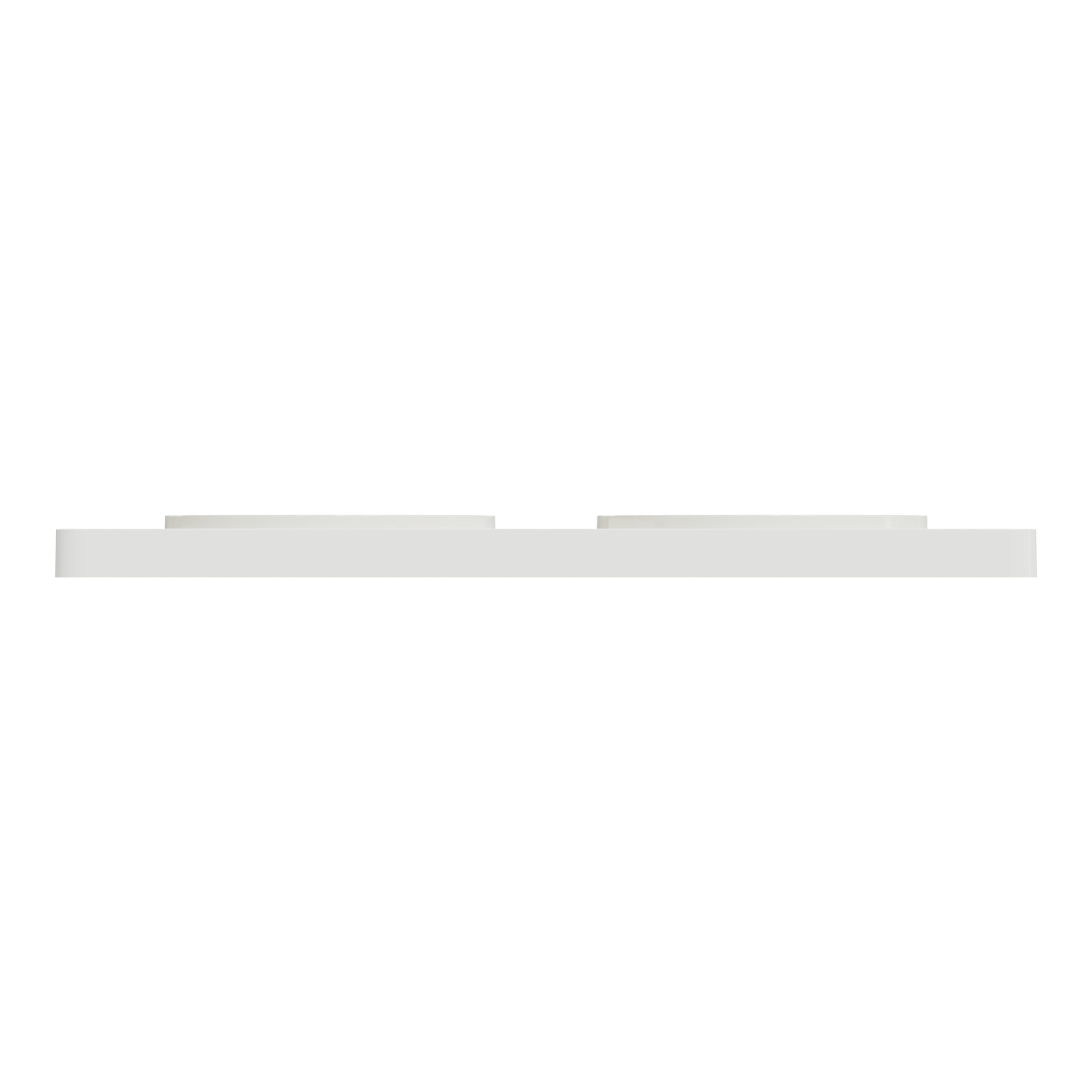 Schneider Electric - Odace Touch - PLQ Kvadrat Chalk/White 2 Horizons or Green Hole Spacing 71 mm - S520804KW - Image 4