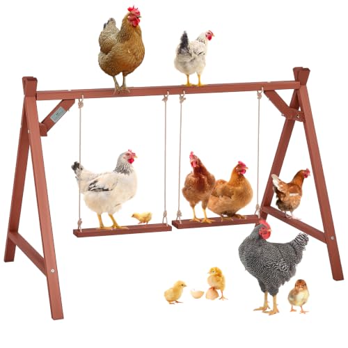 PETSFIT Wooden Solid Chicken Perch & Roosting...