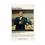 DIANSHANG Scarface Poster Al Pacino Classic Movie Cool Wall Decor Art Print Canvas Posters for Room Aesthetic Decor Gifts Unframe:12x18inch(30x45cm)
