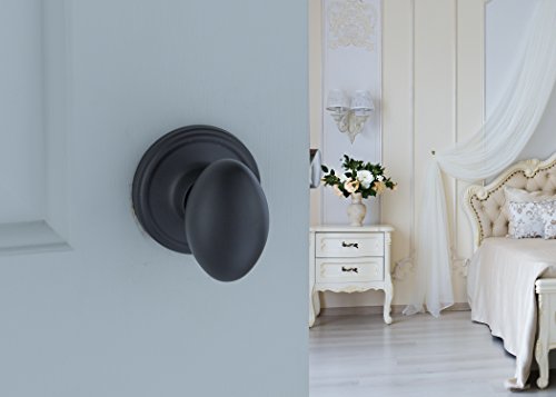 Copper Creek EK2020BC Egg Door Knob, Passage Function, 1 Pack, in Black by Copper Creek - Image 6