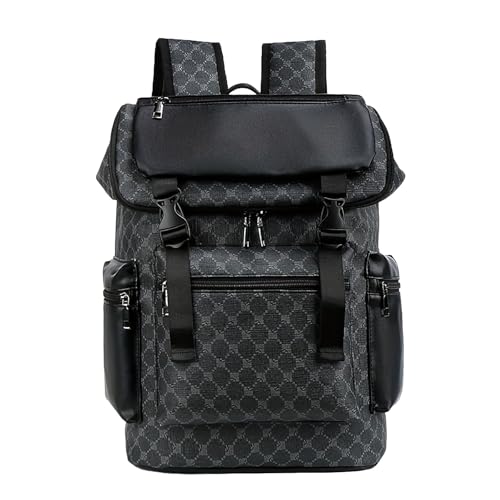 Generisch 2026 Mochila para Ordenador Portátil Hombre Mujer Cuero PU Viaje de Negocios Gran Capacidad Mochila de Trabajo Agua con Puerto de Carga USB, Negro , 43 x 30 cm, Mochilas de viaje