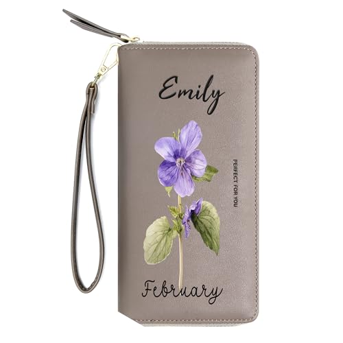 Image of GEEAD Custom Design Wristlet Wallets for Women PU Leather RFID Blocking Wallet