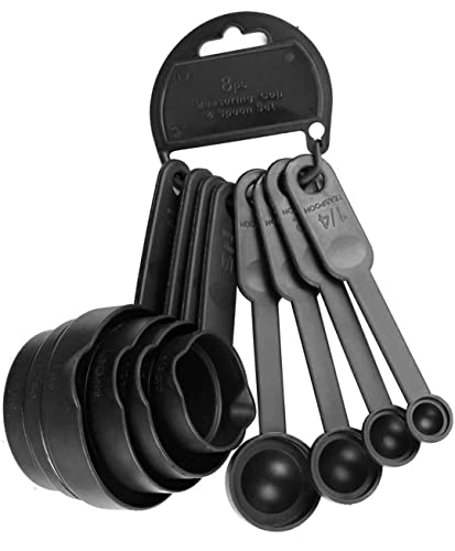 H&V Enterprise 8 Pcs Measuring Cup and Spoon Set Multi Purpose Kitchen Tool, Measuring Cups for Kitchen, Measuring Cups for Baking Cake, Cake Baking Accessories, Measuring Spoons and Cups Set