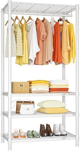 Ulif H2 Heavy-Duty Portable Closets, 4-Tier Freestanding Garment ...